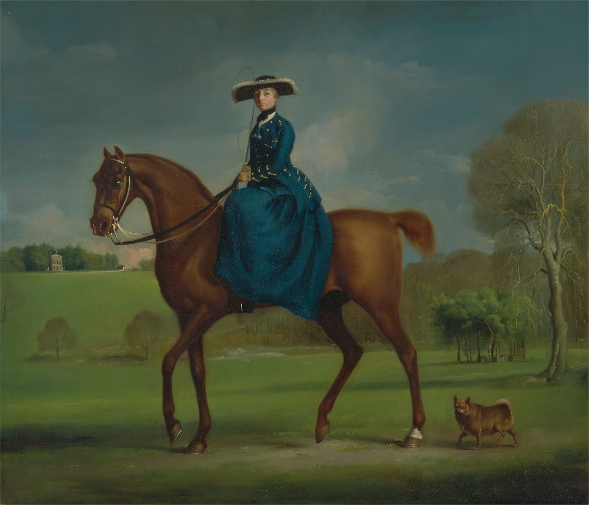 The Countess of Coningsby in the Costume of the Charlton Hunt ca 1760