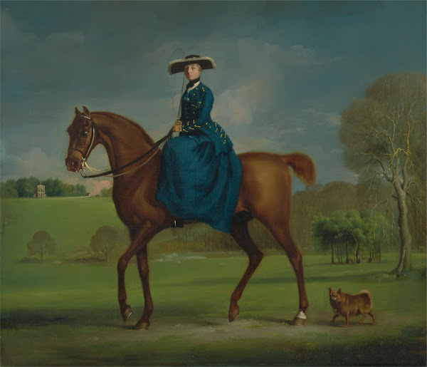 The Countess of Coningsby in the Costume of the Charlton Hunt ca 1760