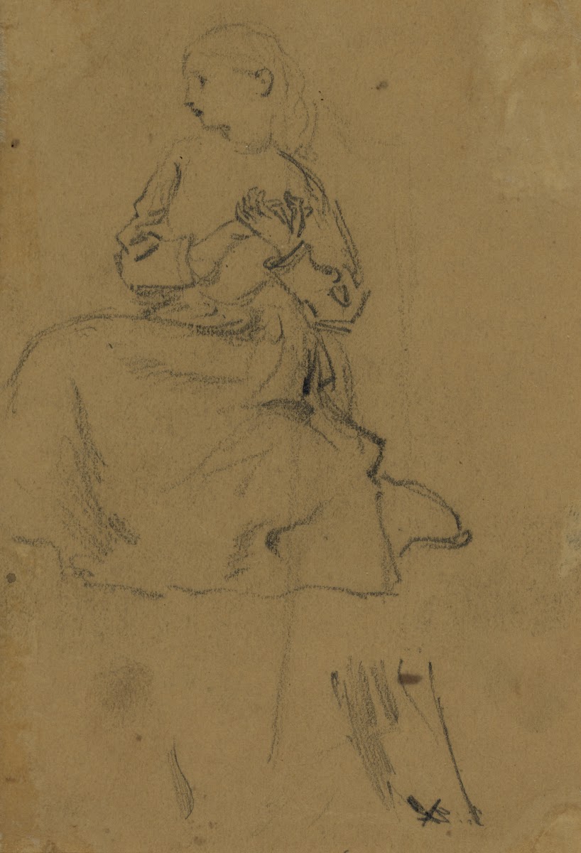 Young girl with clasped hands 1860 1865