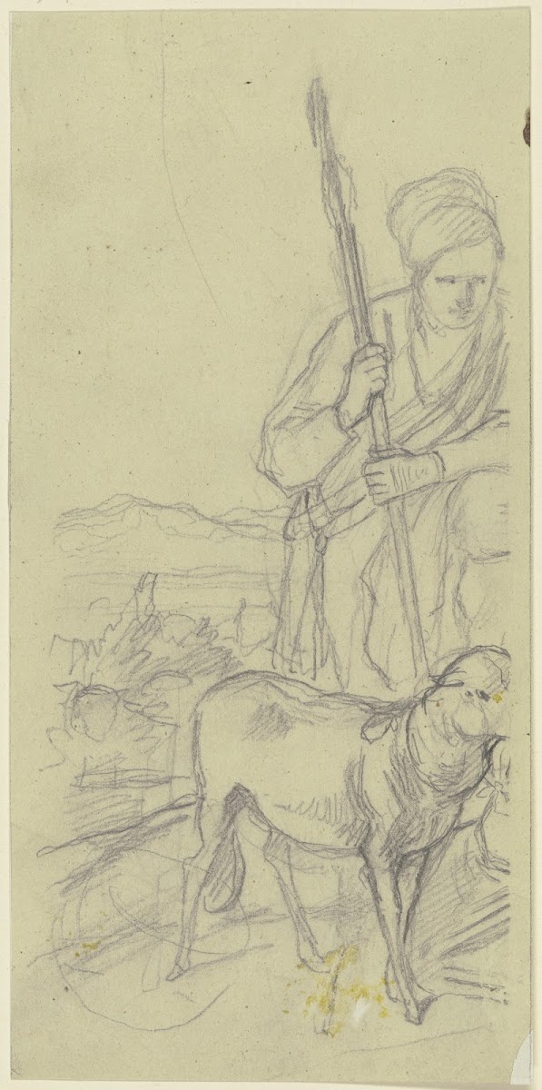 Sherpherd with sheep