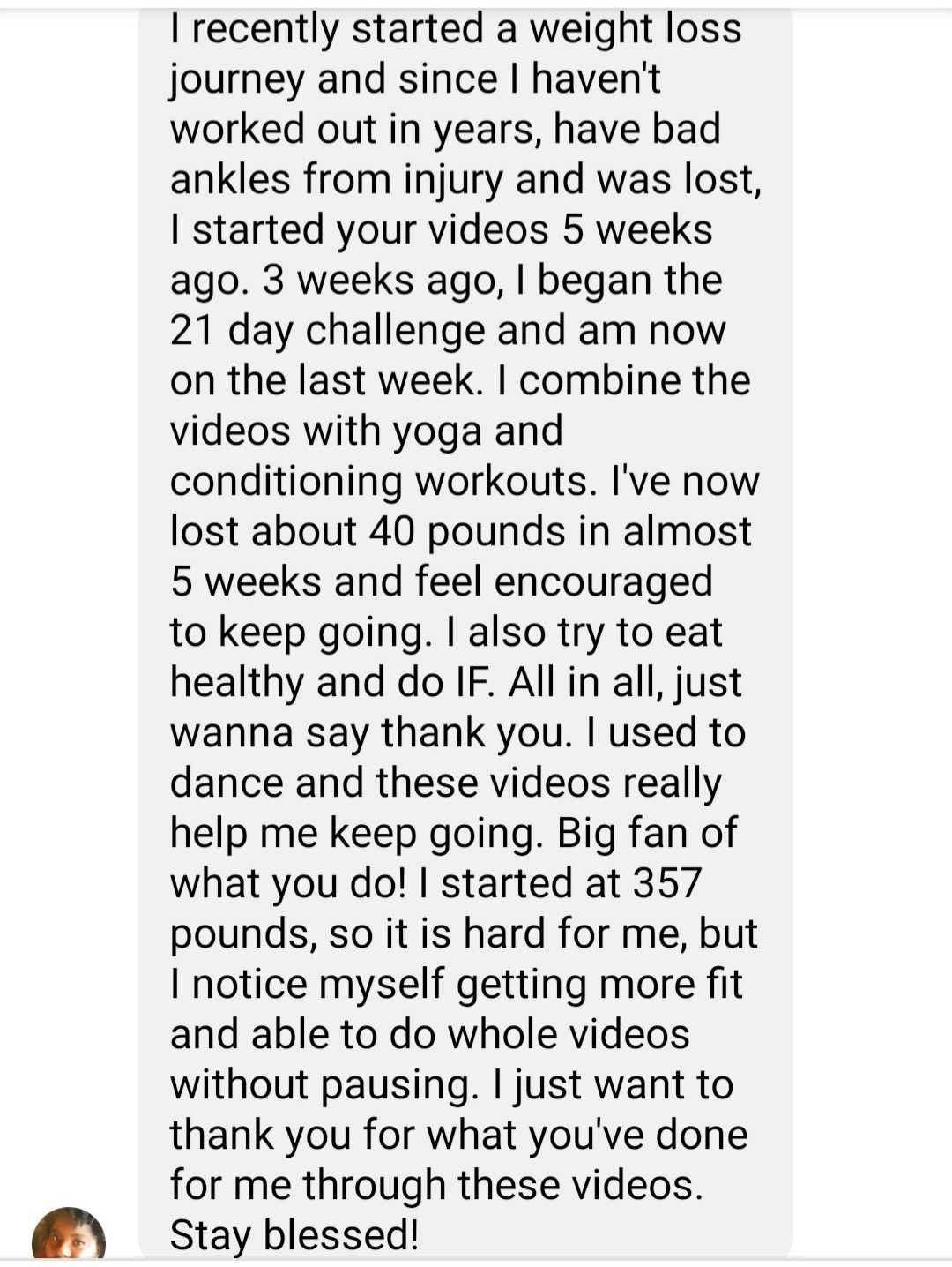 SweatSister Testimonial