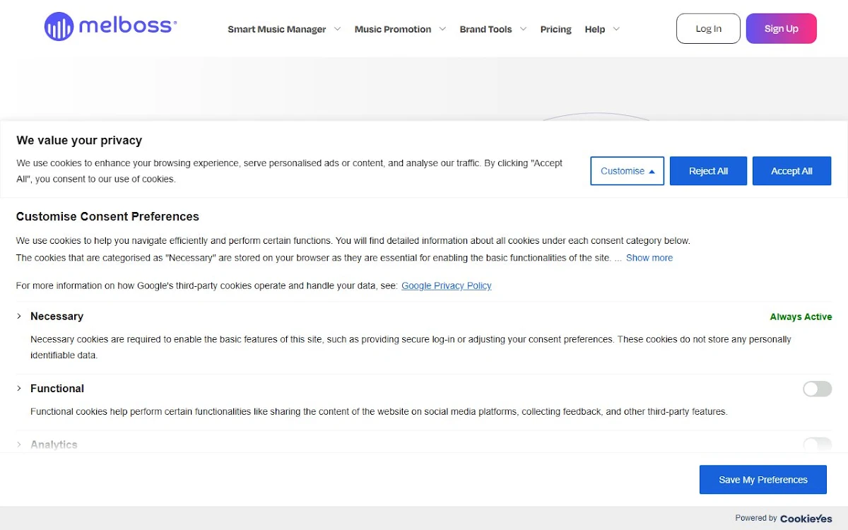 Captura de Melboss Smart Music Manager
