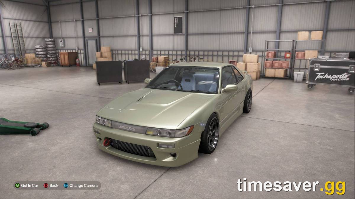 Nissan Silvia K's, a top beginner drift car in Forza Horizon 6, in the garage