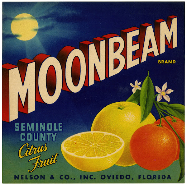 Moonbeam Brand Citrus Label 1940s