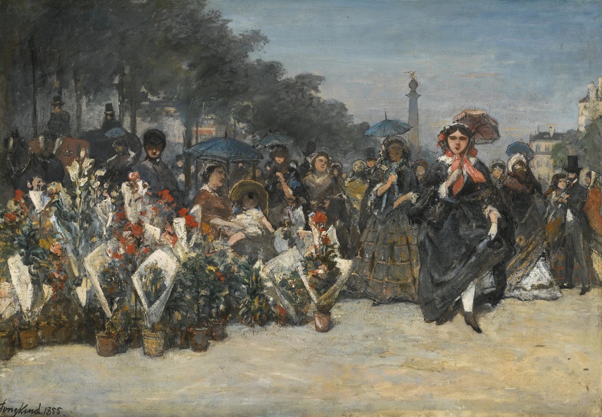 Le Marché aux fleurs Boulevard Richard Lenoir Paris 1855
