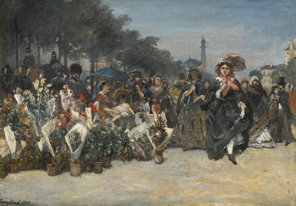 Le Marché aux fleurs Boulevard Richard Lenoir Paris 1855