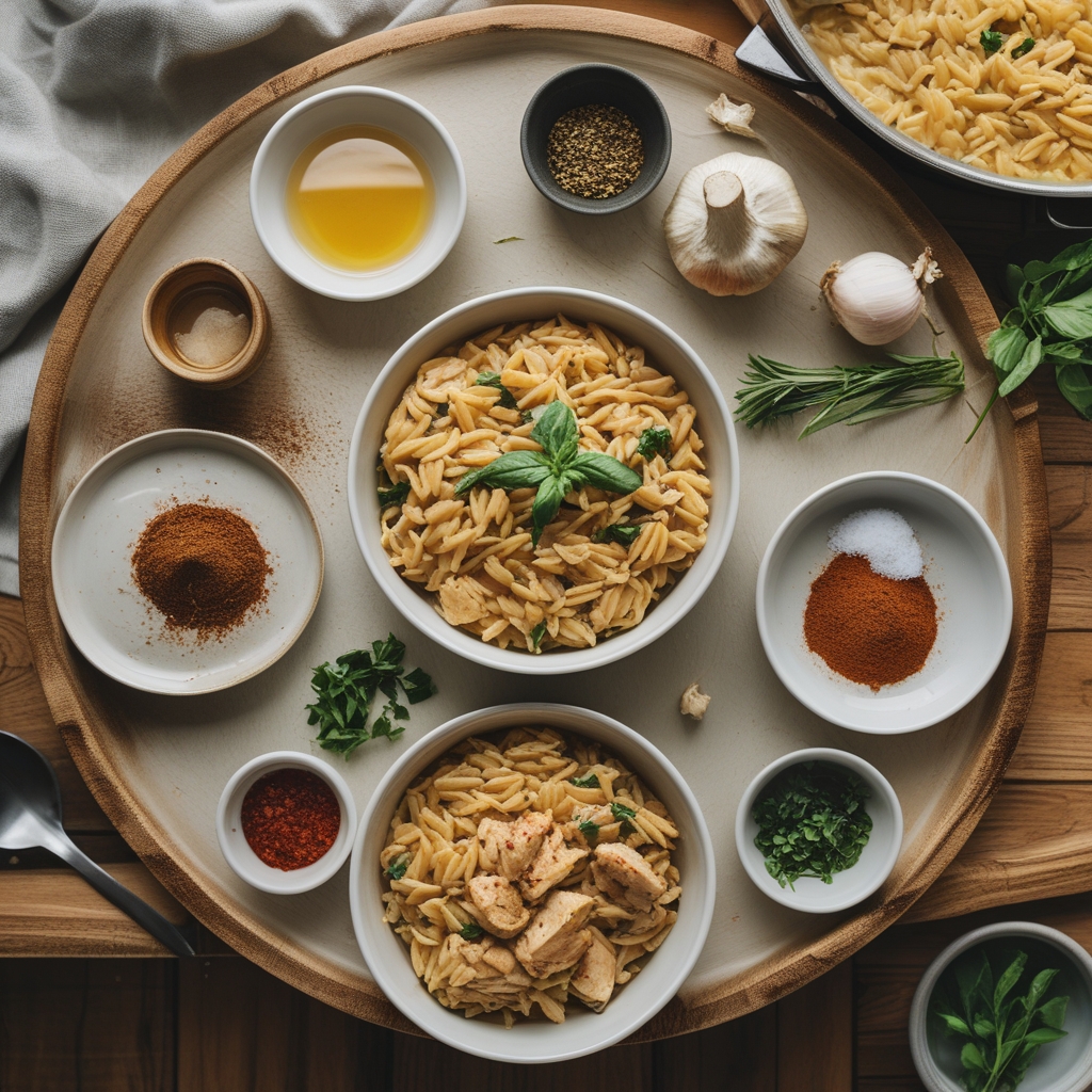 Ingredients for The Ultimate Guide to One-Pot Cajun Chicken Alfredo Orzo – Easy & Homemade Comfort Meal