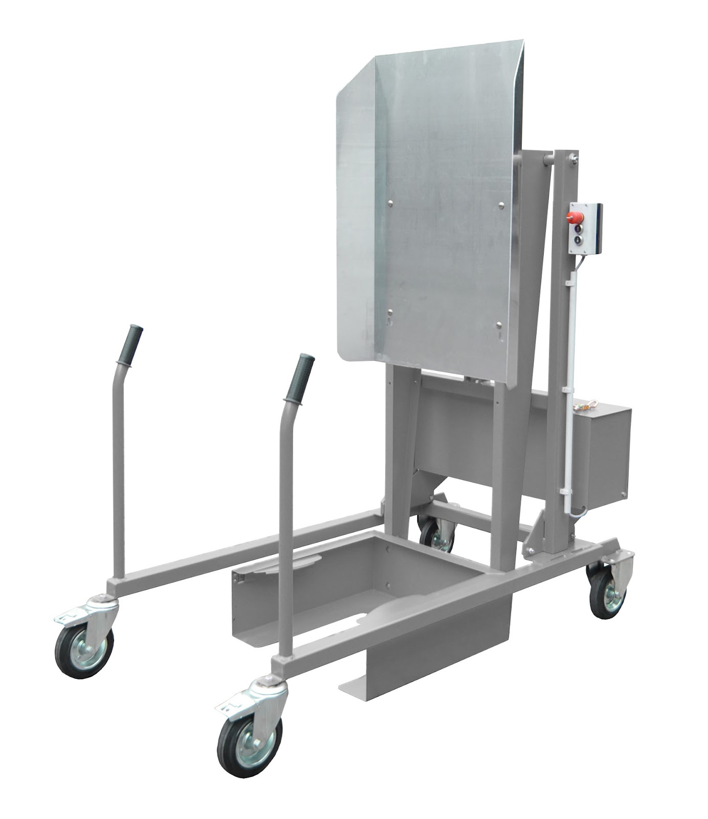 Afvalcontainer-Kiepstation MKS-12V, gelakt, Muisgrijs