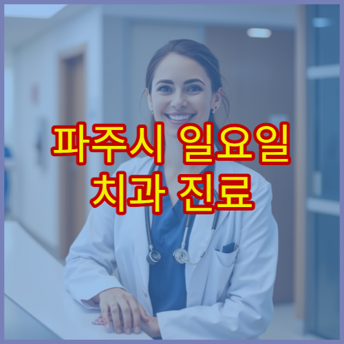 파주시 일요일 치과 진료 병원 충치·치통 치료 가능