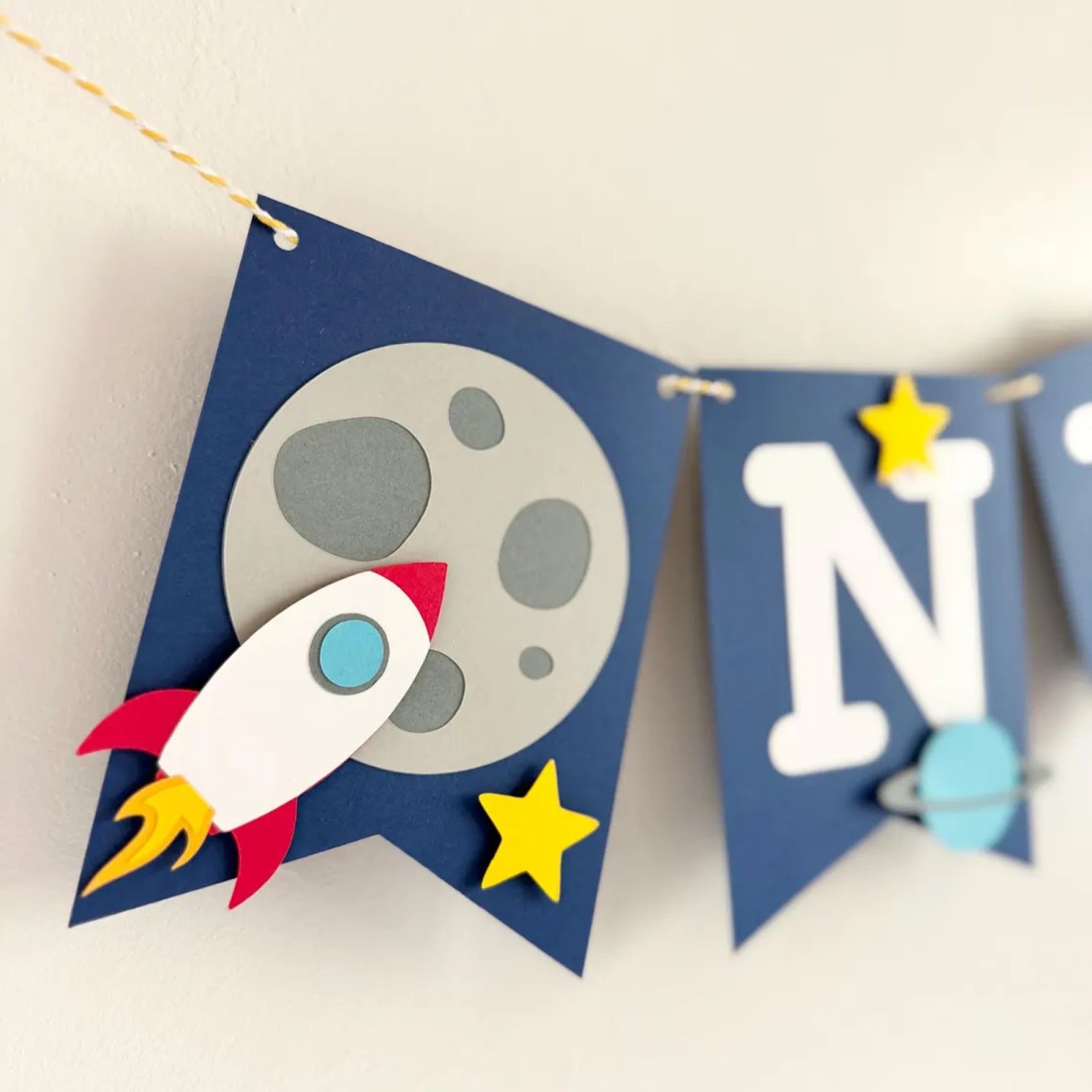 Space Birthday Banner for Kids, First Trip Around The Sun, World Birthday, Space 1st Birthday Decorations, Astronaut Party Decor, Outer Space Planets High Chair Banner, Outspace Banner view 4