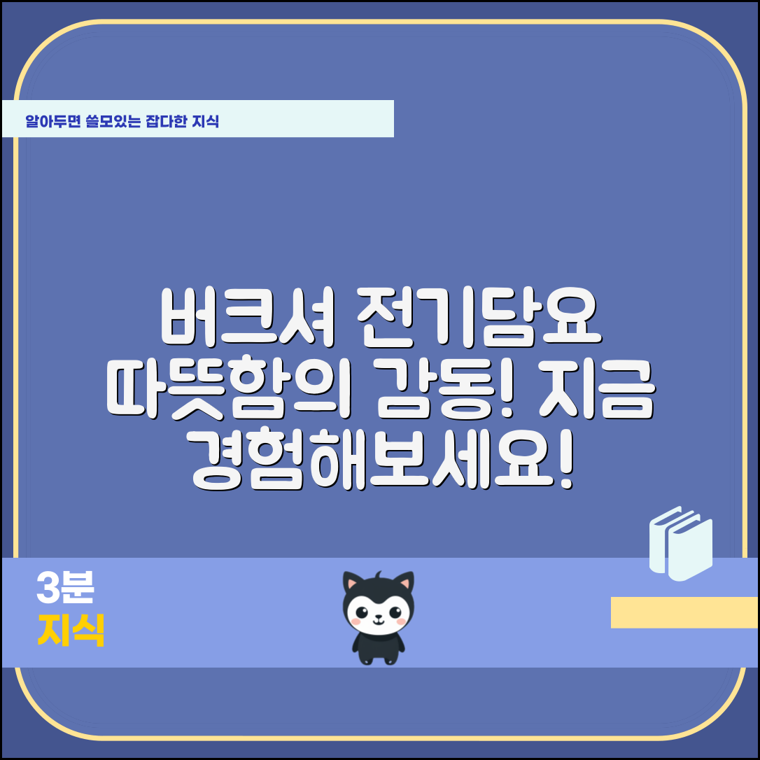 “버크셔전기담요 추천, 따뜻함이 주는 감동을 경험해보세요”