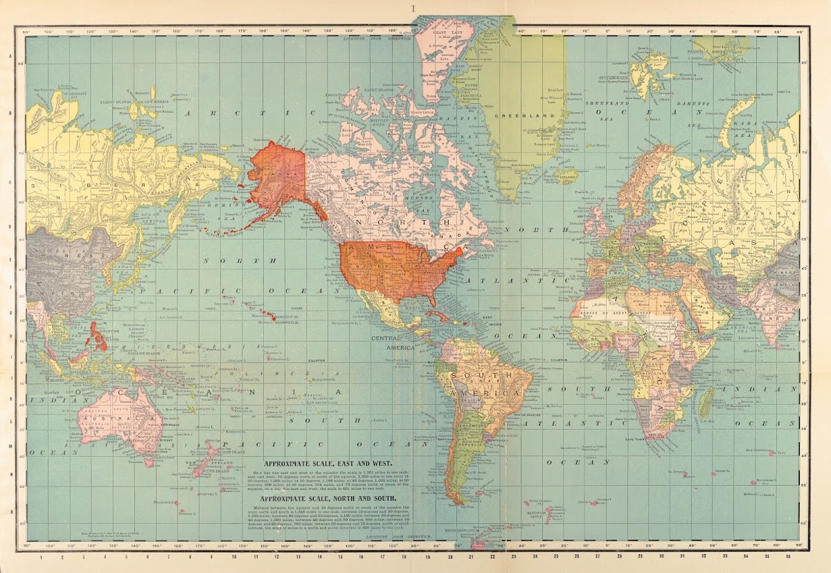 Map Of The World 1898
