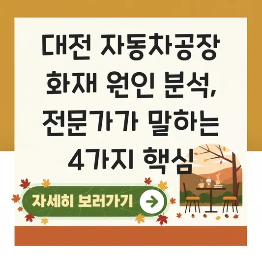 대전 자동차공장 화재 원인 분석