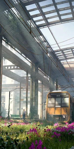 Post-Apocalyptic, Abandoned Place, Nature Reclaim, Urban Decay 2K Wallpaper Background