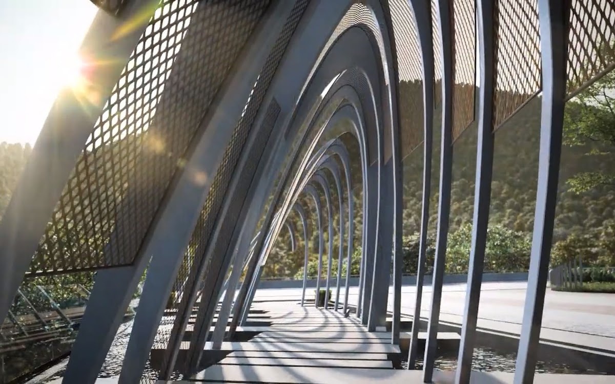 Trinity Rainfora — arch walkway