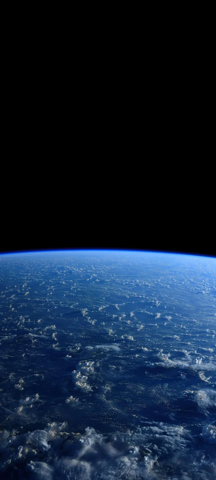Deep Blue Earth View Above - Space Photography 2K iPhone Wallpaper (1440x3200)