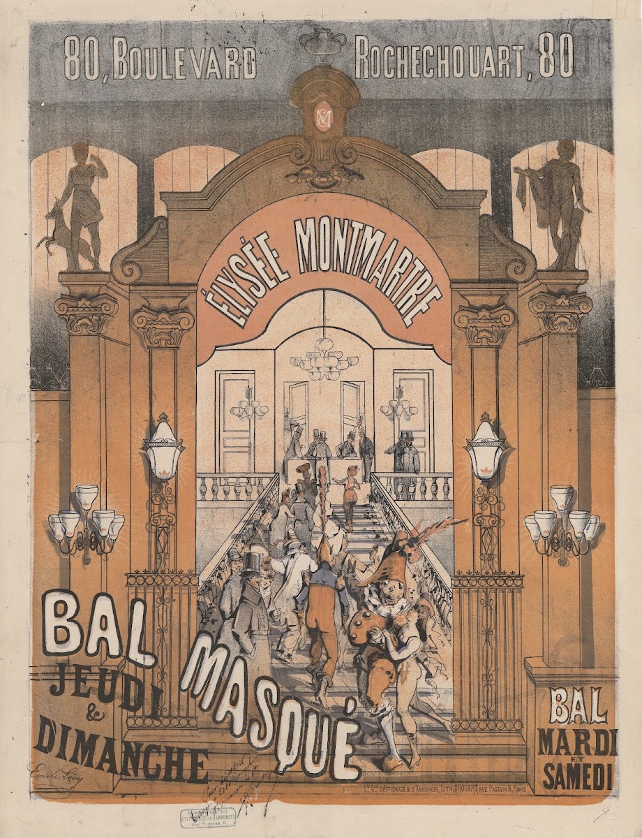 80 boulevard RochechouartElysée Montmartre bal masqué jeudi et dimanche bal mard