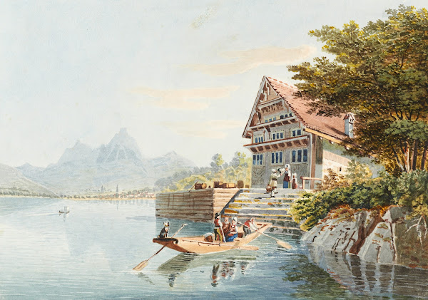 Auberge de Treib entre Bekenried et Brunnen sur le Lac des quatre Cantons 1915 1