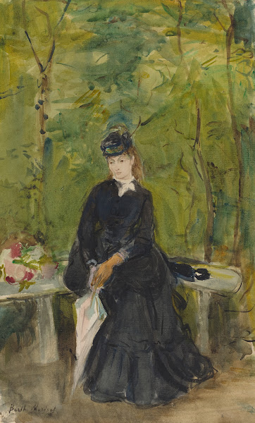 The Artists Sister Edma Seated In A Park 1864