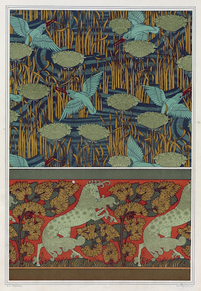 Martins pêcheurs et butome en ombelle papier peint Chevaux et arbres bordure 189