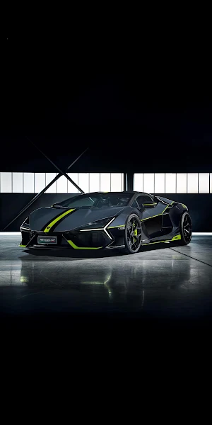 Lamborghini Revuelto In Dark Studio 2K iPhone Wallpaper Background