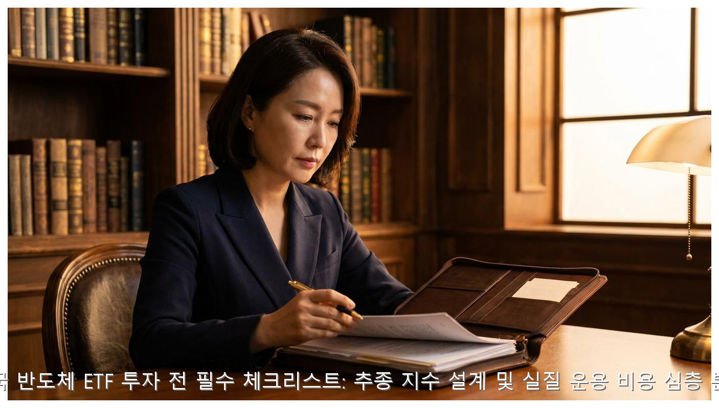 미국 반도체 ETF 투자 전 필수 체크리스트: 추종 지수 설계 및 실질 운용 비용 심층 분석 핵심 안내 및 분석 인포그래픽 (6)