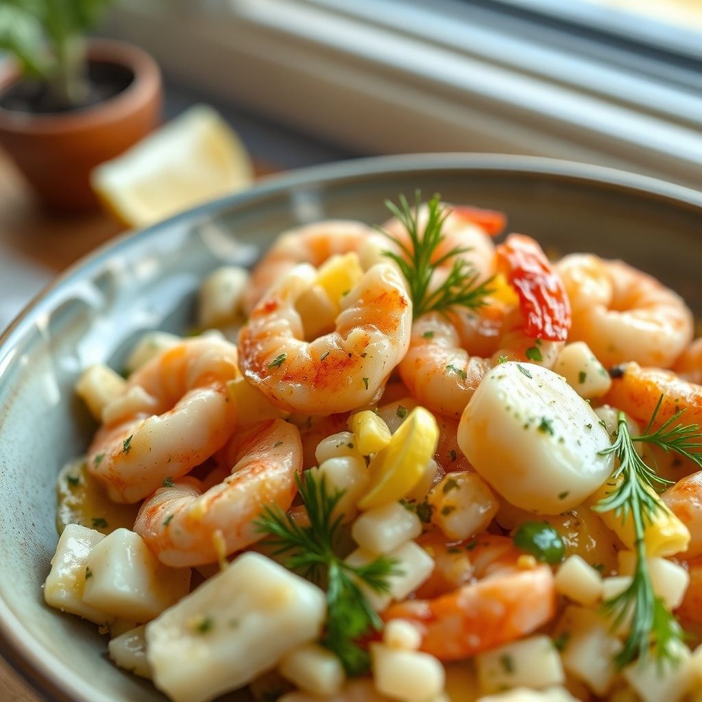 Easy Lemon Dill Shrimp Salad Recipe for Quick Dinner (15-Min Meal!)