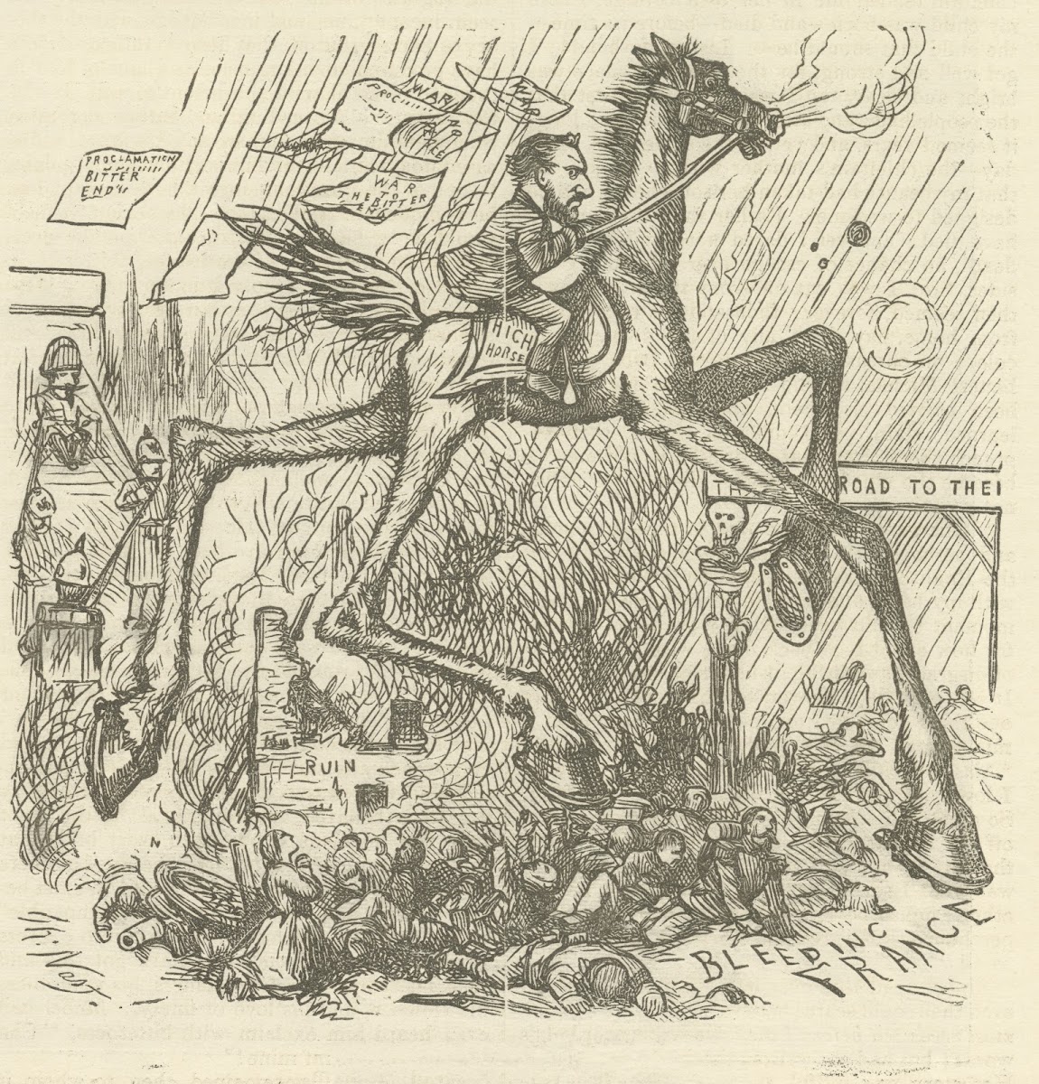 The situation at Paris General Carnage on his high horse 1871