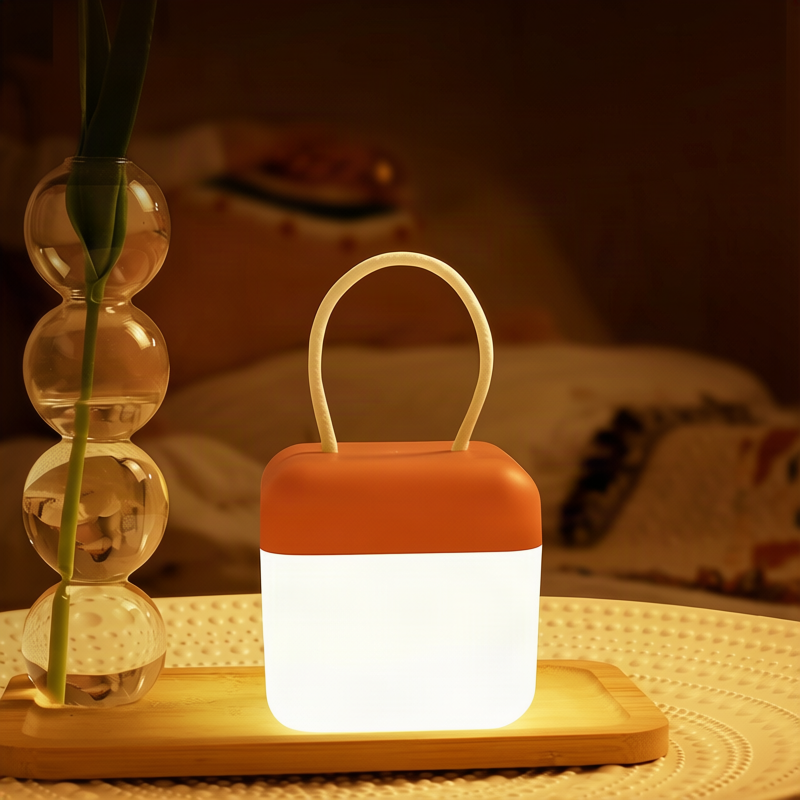 Tragbare LED-Laterne mit Silikon, 10,5 cm