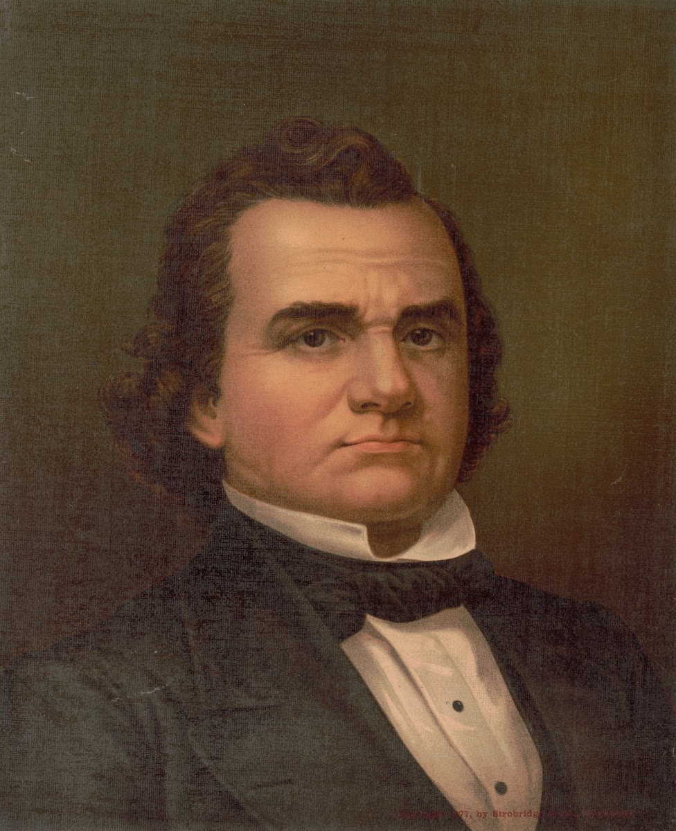 Stephen A Douglas bust portrait facing front 1877
