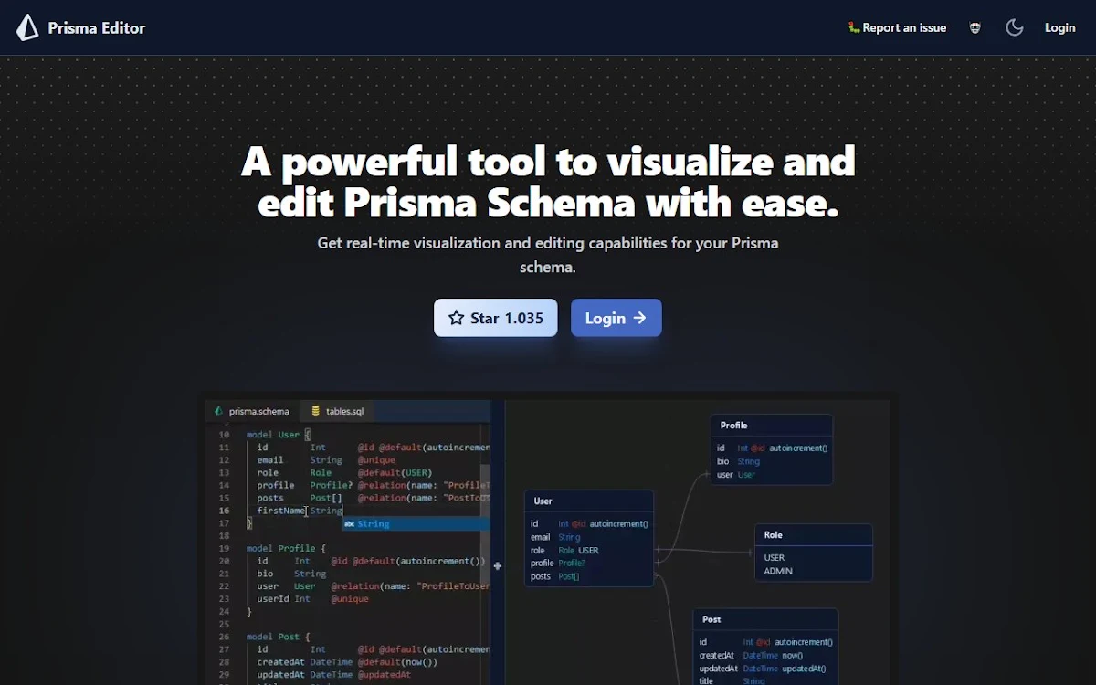 Captura de Prisma Editor