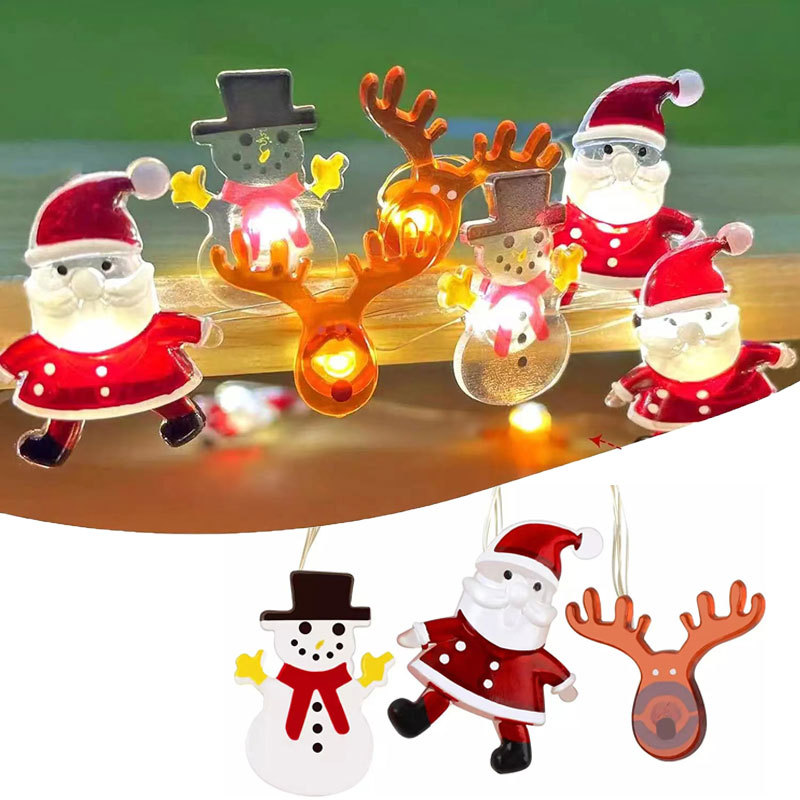LED-Weihnachts-Lichterkette mit Motiven, 3 m
