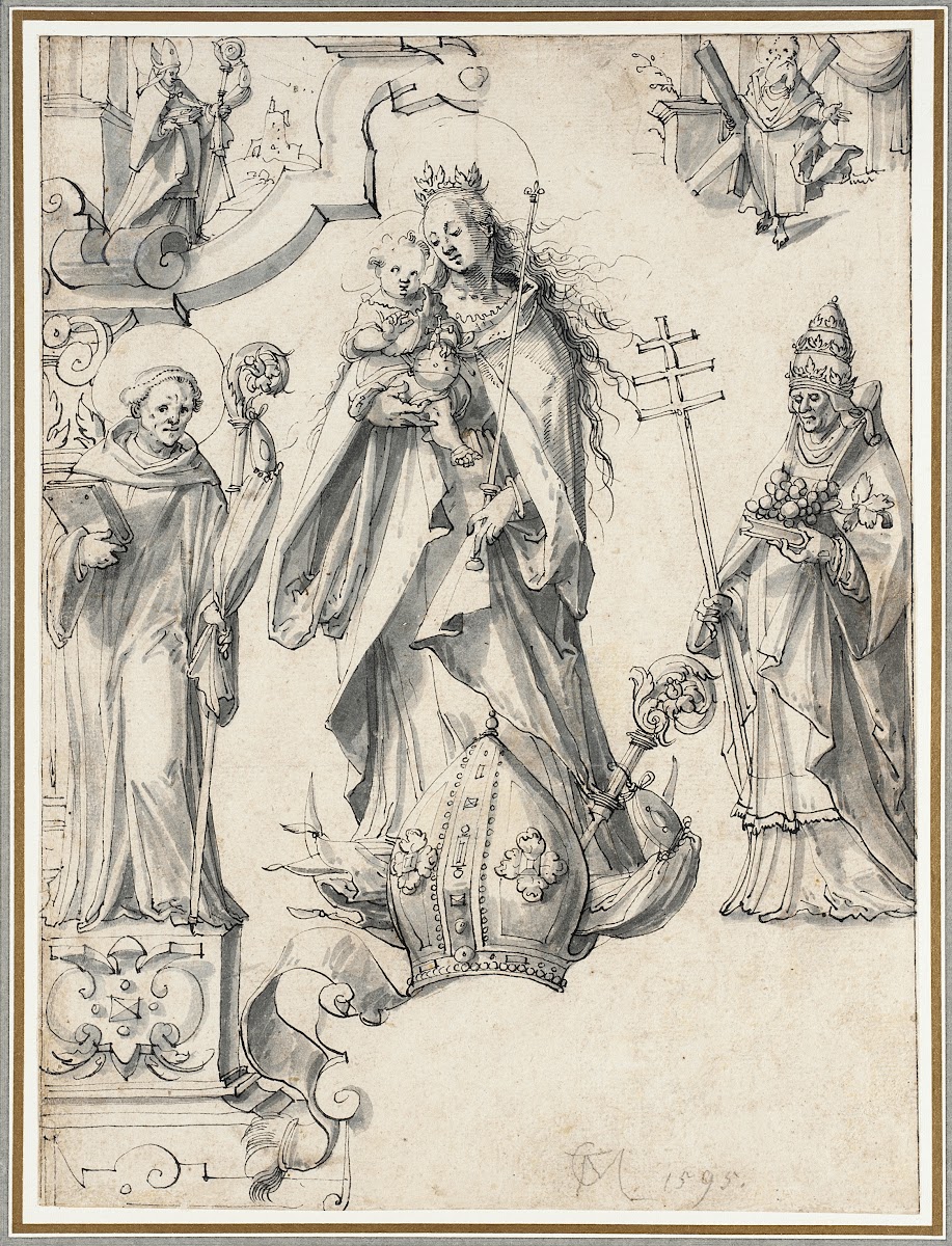 Madonna and Child with Pope and Bishop Saint 1595