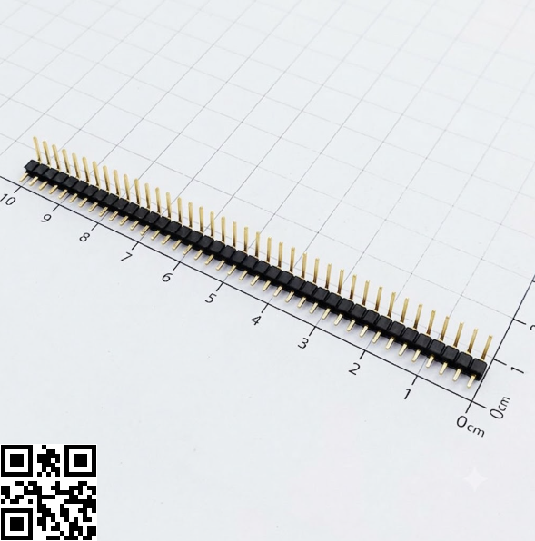 Hàng Rào Đực Đơn 2.54mm 40 Chân Cong 3mm Xuyên L