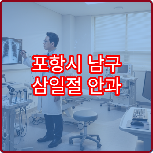 포항시 남구 삼일절 안과 진료 결막염·다래끼 치료