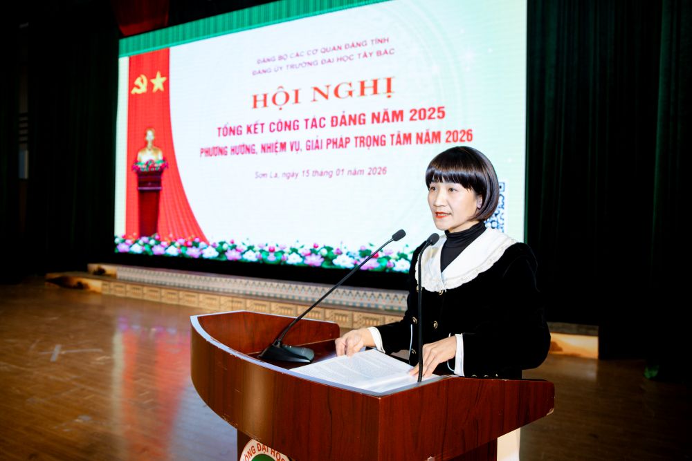Trường Đại học Tây Bắc tổ chức Hội nghị tổng kết công tác Đảng năm 2025 và phương hướng nhiệm vụ năm 2026