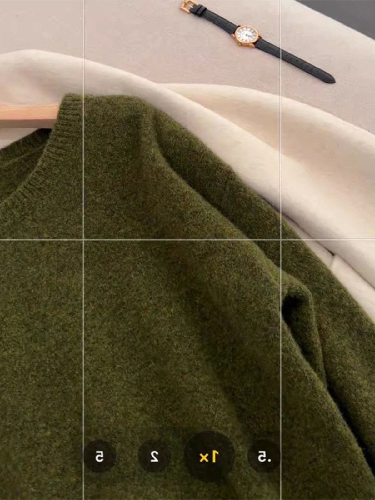 Vintage Knitted Sweater in Avocado Green