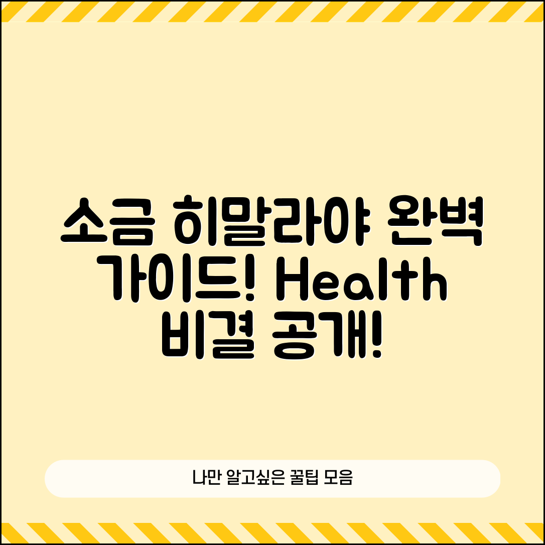 소금성히말라야 완벽 가이드: 건강 비결