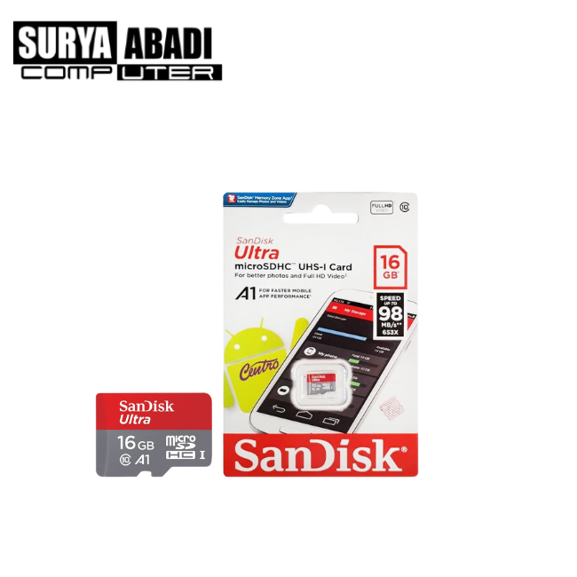 MICRO SD SANDISK 16 GB 98 MBPS