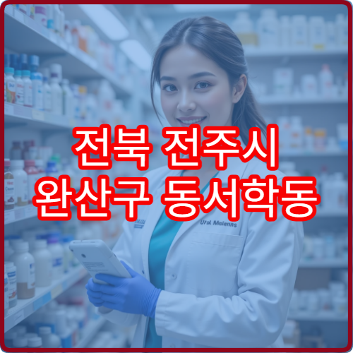 전북 전주시 완산구 동서학동 일요일 당직 약국 문 여는 약국 리스트