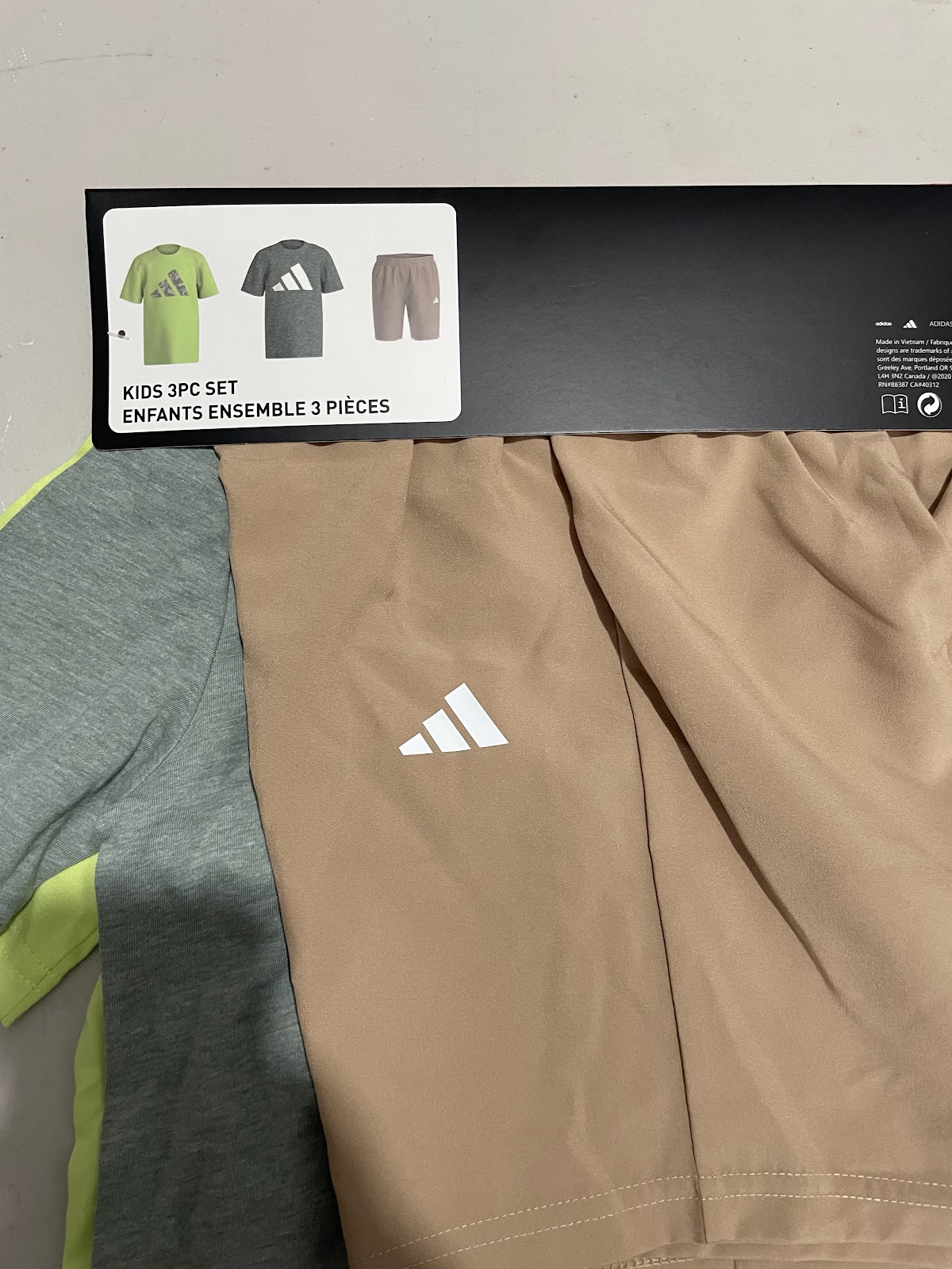 Adidas Kids 3pack Neon Green S6 #1714