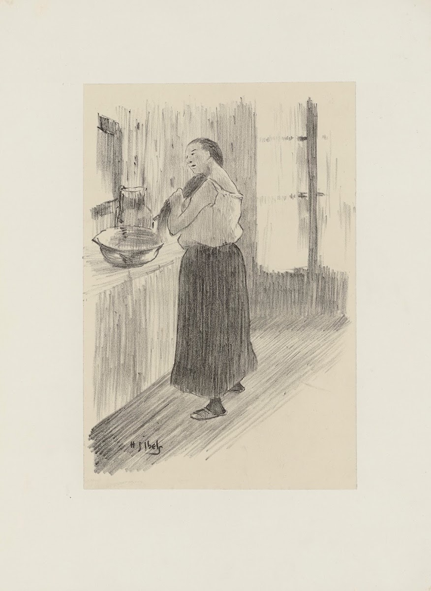 Femme se coiffant 1895