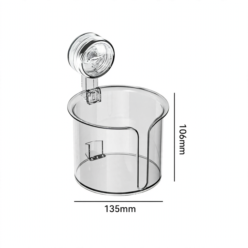 Suction Cup Paper Towel Holder, Plastic, Model YM.6937-29414