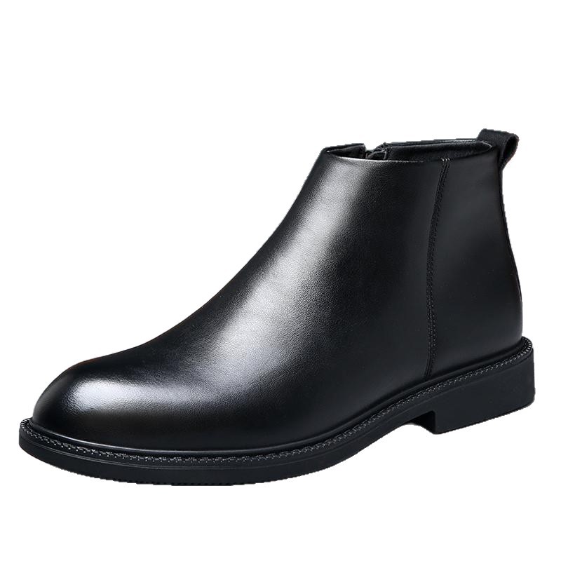 Men's leather boots, breathable, lined