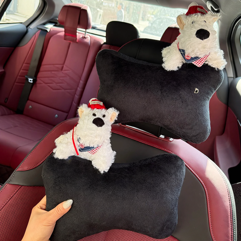Autokopfkissen mit Cartoon-Muster