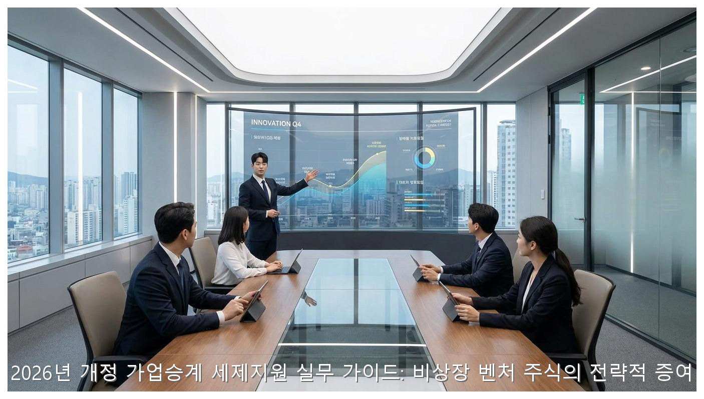 2026년 개정 가업승계 세제지원 실무 가이드: 비상장 벤처 주식의 전략적 증여 핵심 안내 및 분석 인포그래픽 (7)