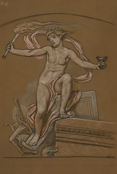 Study for the central figure of Anarchy 1895