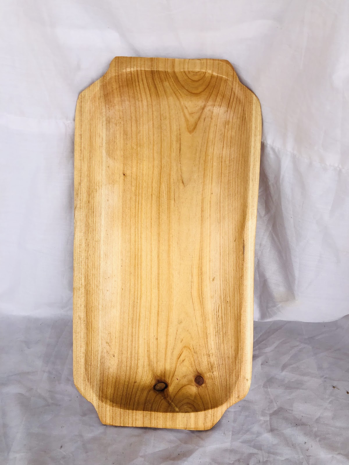 Rectangular Bamboo Bowl with Handle (35x18x4)