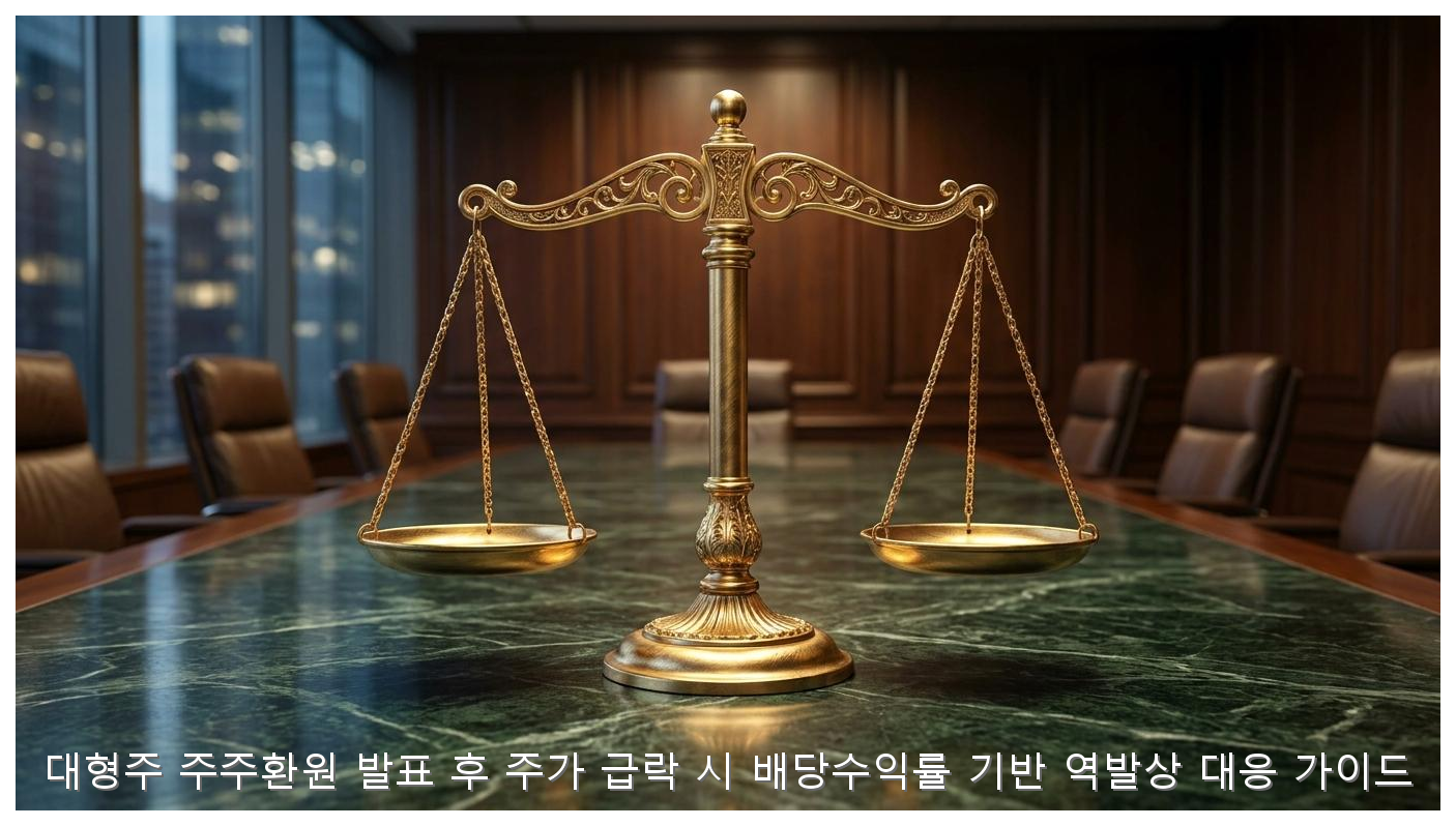 대형주 주주환원 발표 후 주가 급락 시 배당수익률 기반 역발상 대응 가이드 핵심 안내 및 분석 인포그래픽 (5)