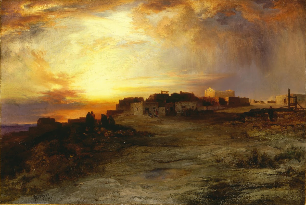 Pueblo at Sunset Laguna 1901